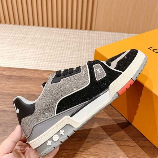 Mens All Over Crystals Trainer Sneaker ZU