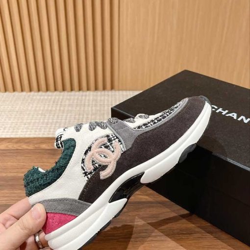 Wmns Tweed & Suede Calfskin Sneakers AY