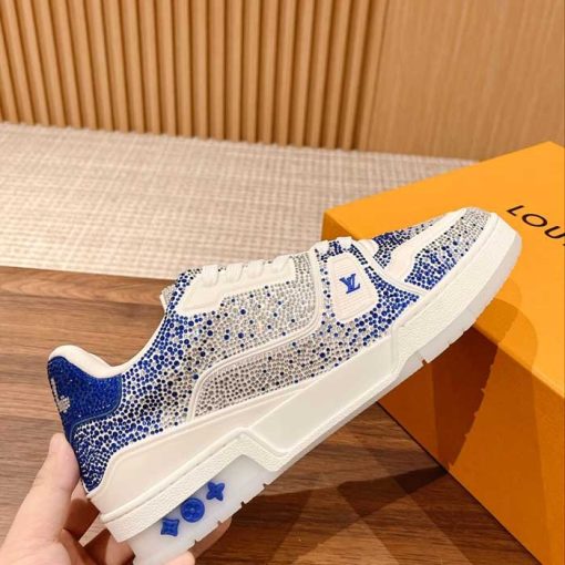 Mens All Over Crystals Trainer Sneaker LM
