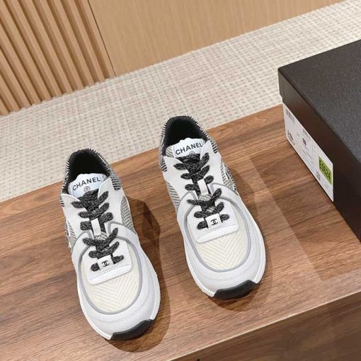Wmns Tweed & Suede Calfskin Sneakers VJ