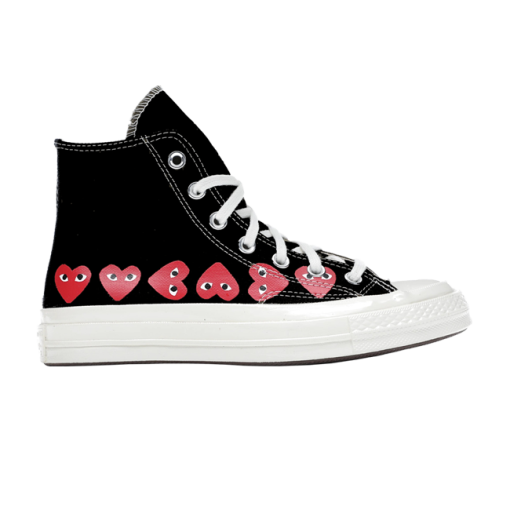 Comme des Garçons Play x Chuck 70 Hi Top 'Multi Heart' Black