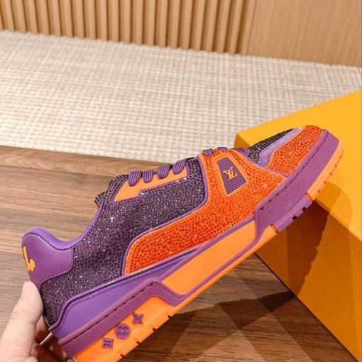 Mens All Over Crystals Trainer Sneaker CD