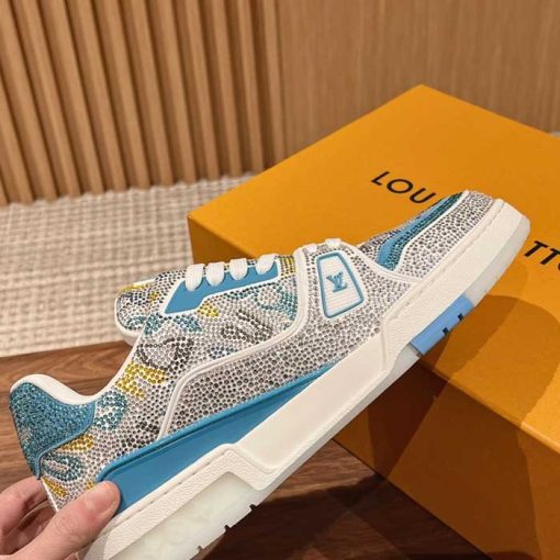 Mens All Over Crystals Trainer Sneaker OX