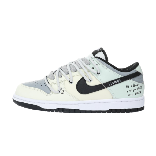 Custom Off-White x Dunk Low SB 'Beige Grey Geen' IH