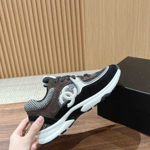 Wmns Tweed & Suede Calfskin Sneakers ZJ