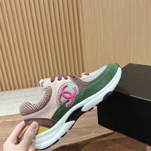 Wmns Tweed & Suede Calfskin Sneakers TF
