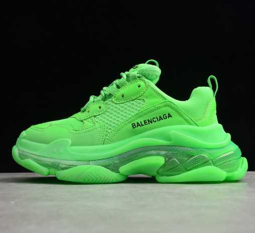 BLCG Triple S Neon Green Clear Sole 544351 W09OL 3801