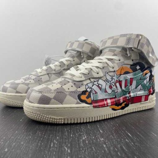 Louis Vuitton Nike Air Force 1 Mid By Virgil Abloh Graffiti